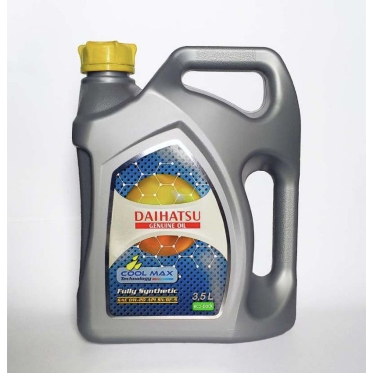 Daihatsu Genuine Oil 0W-20 API SN/GF-5 Fully Synthetic 3.5L Oli Mobil