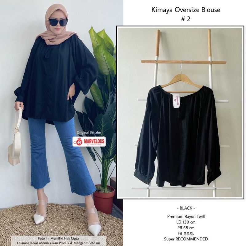 Kimaya oversize blouse polos by marvelous