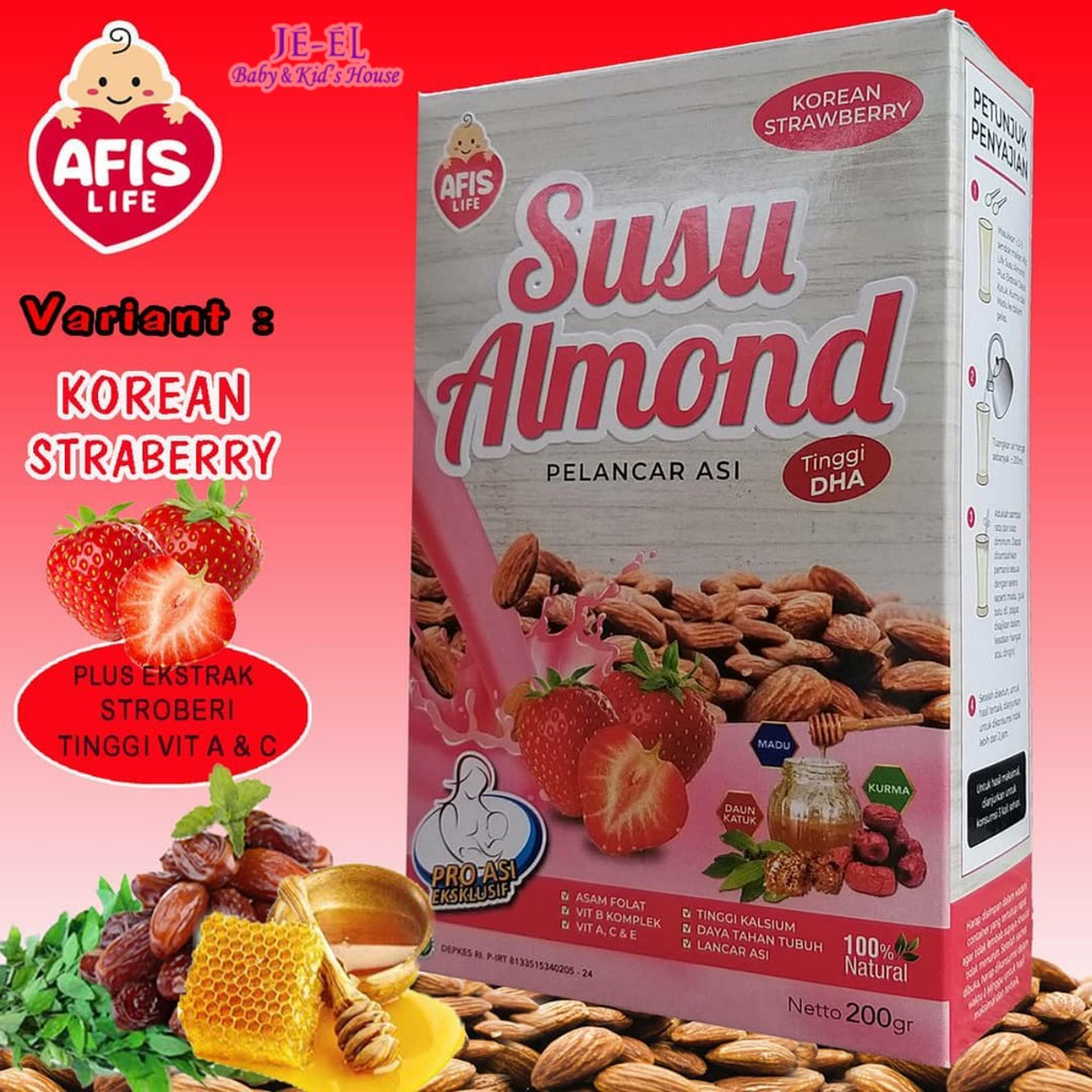 Afis Life Susu Almond Plus Pelancar ASI 200 gr