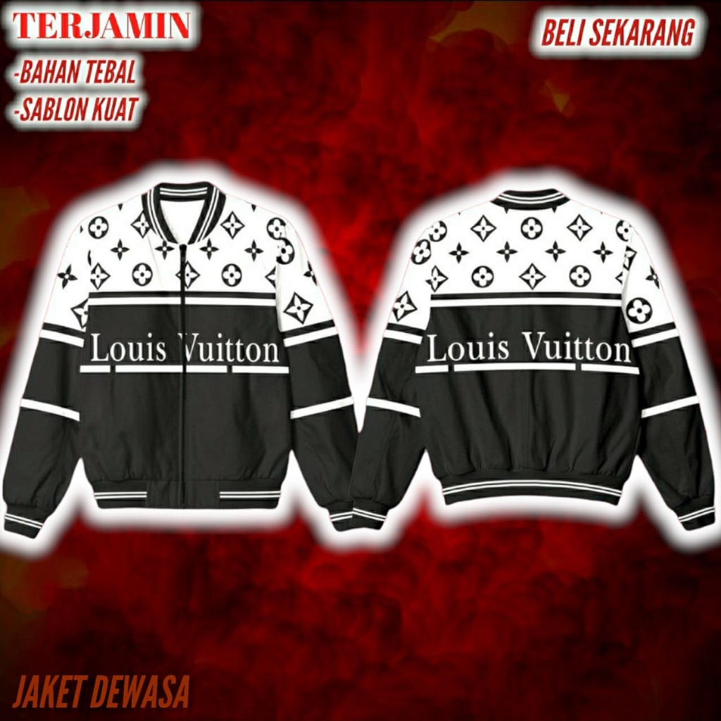 Jaket Lv Louis Vuitton Bomber Mirror Perpect Jacket Branded Lv Jaket Outerwear Jaket Lv Untuk Pria W