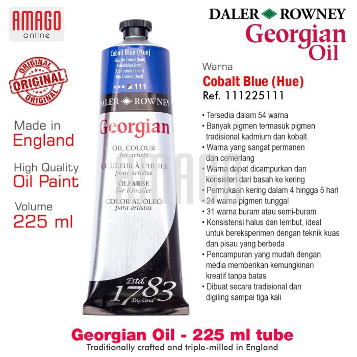 DALER-ROWNEY - GEORGIAN OIL 225 ml - COBALT BLUE HUE - 111225111