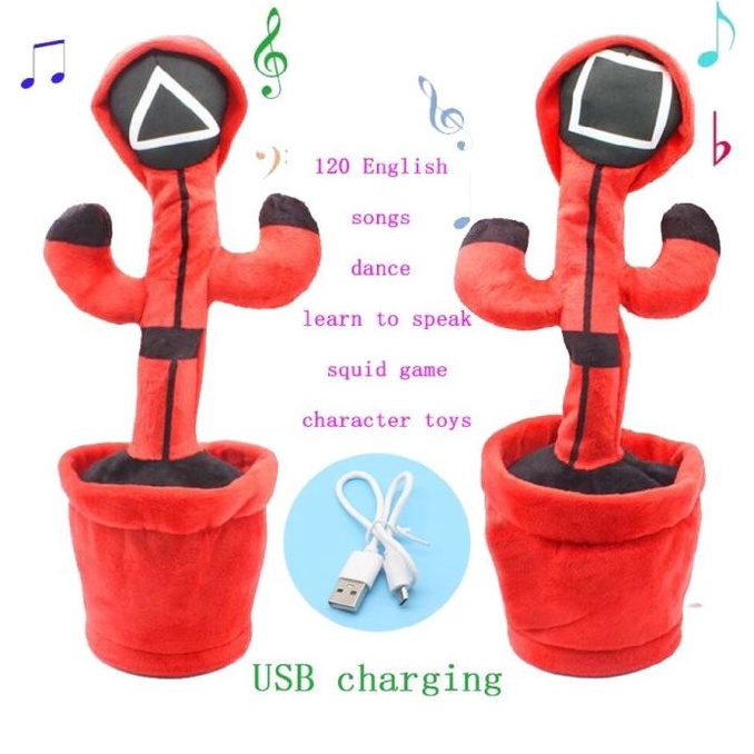 Mainan Boneka Kaktus Goyang/ Berjoget (Usb Charge) Termurah.