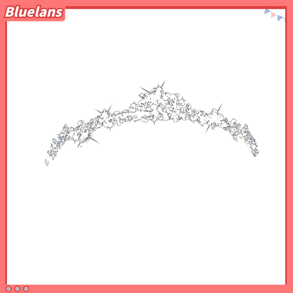 Bluelans Set Mahkota + Kalung + Anting Gantung Tusuk Aksen Berlian Imitasi Untuk Perhiasan Pengantin Wanita