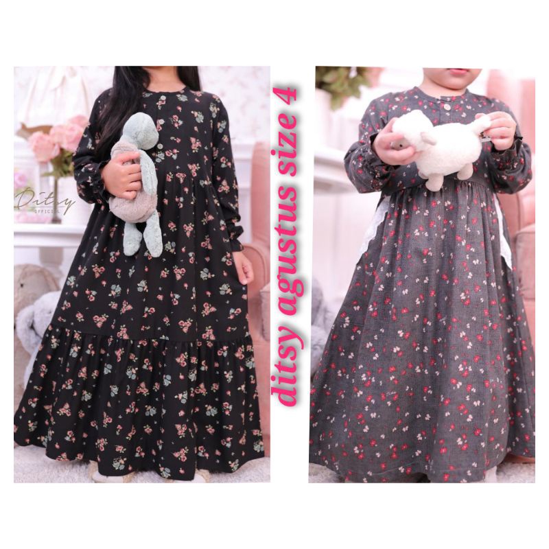 LITTLE DITSY Oktober Little Mickey Mustard size 4 September Flakes Mint size 4 LITTLE DITSY Agustus 