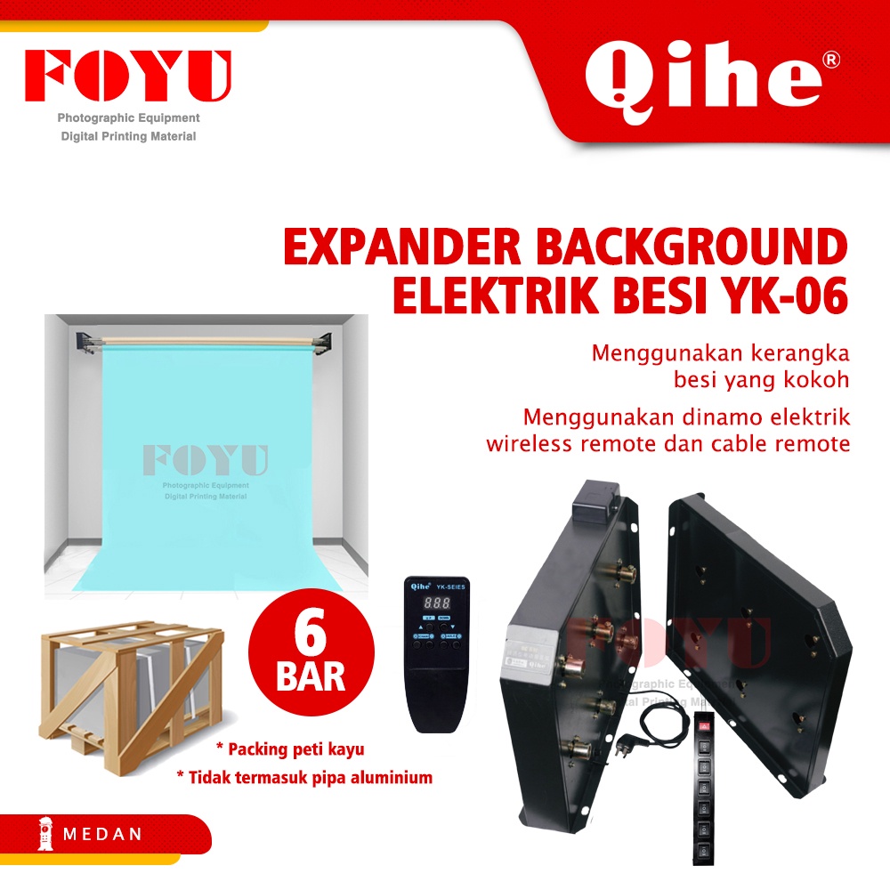 Expander Background Elektrik Besi 6 Slot Bar Wireless Remote YK-06