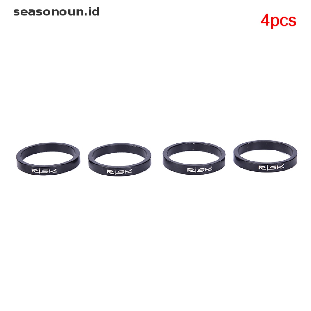 4 pcs Spacer Headset Sepeda Bahan Aluminum Alloy Ukuran 5 / 10mm