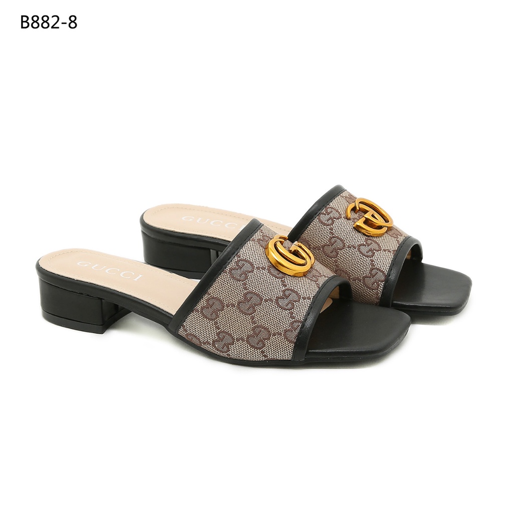 GC Double G Canvas Sandals #B882-8