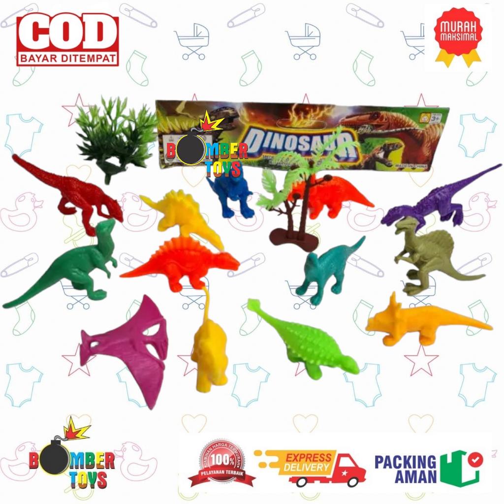 MAINAN ANAK LAKI PEREMPUAN MINI DINO DINOSAURUS KECIL KARET MINIATUR