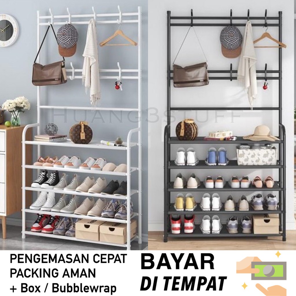 Big Standing Hanger Single Double / Gantungan Baju / Display Baju / Gawang Display Butik