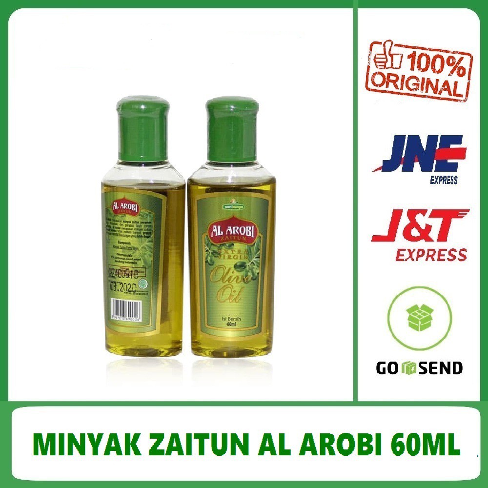 พีRZ⚽ Minyak Zaitun Asli Murni Extra Virgin Olive Oil Al Arobi 60 ml untuk Menurunkan Kolesterol