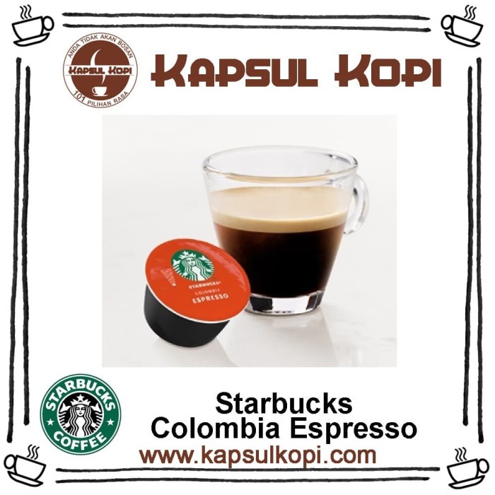 

Kopi - Starbucks Colombia Espresso Kapsul Kopi Nescafe Dolce Gusto Import