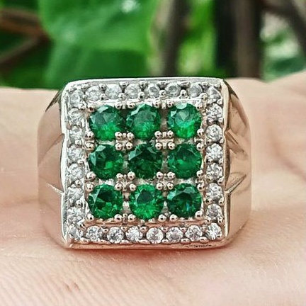 CINCIN PRIA PERMATA  ZAMRUD / MEWAH