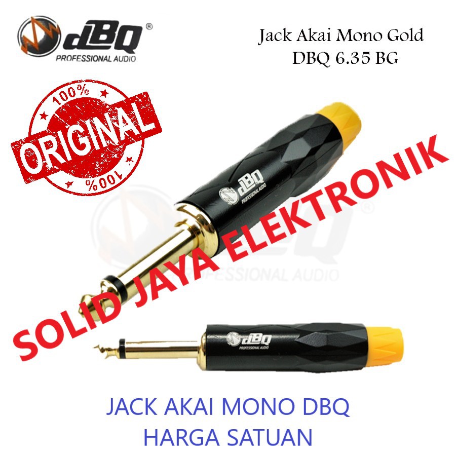 JACK AKAI MONO DBQ GOLD JEK JAC JAK MIC MIK MICROPHONE MIKROPON MIKROPHONE AKAI BESAR 6.5 MM 6.5MM MIK MIXER AKAI MONO  AUDIO DBQ ASLI ORI ORIGINAL
