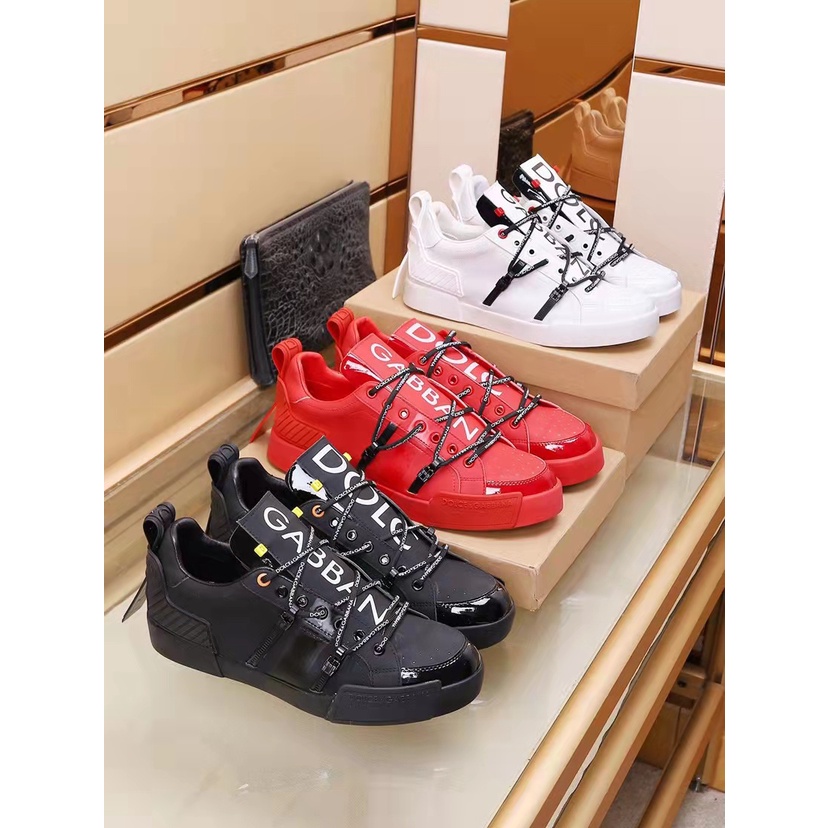 Sepatu Kets Pria Kulit Dolce &amp; Gabbana DG