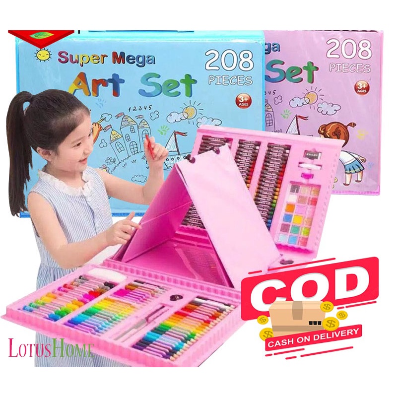 [PROMO] Crayon Set 208pcs Krayon Mewarnai Anak 208pcs Pensil Warna Set 208pcs