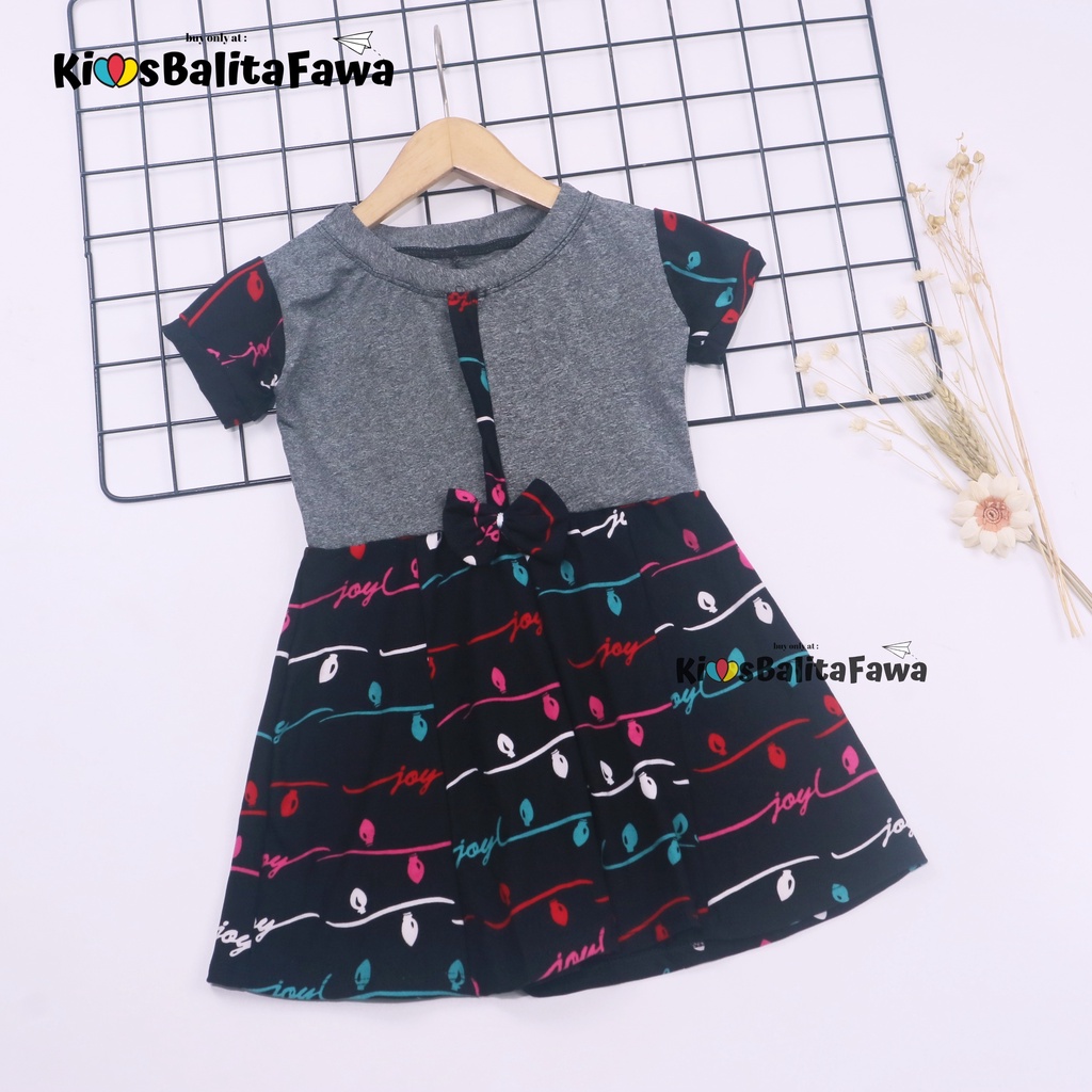 [NATAL] Dress Pita uk 1-2 Tahun / Dres Lengan Baju Gaun Pesta Anak Perempuan Harian Kids Adem Murah