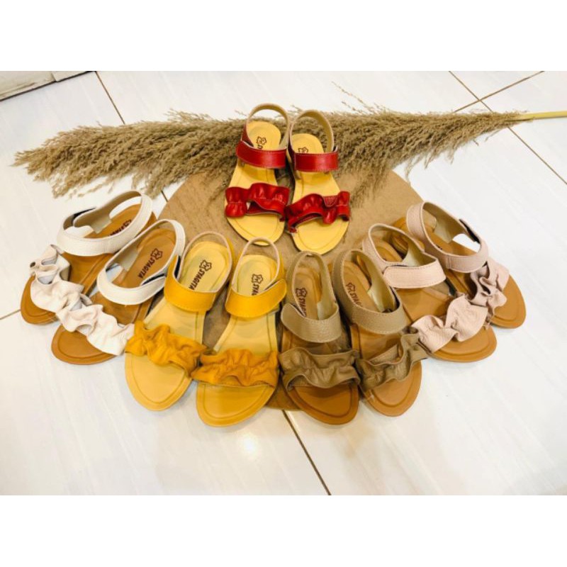 SANDAL ANAK PEREMPUAN / CEWEK TALINCANG  SANDAL KULIT ANAK PEREMPUAN ASLI SUKAREGANG GARUT