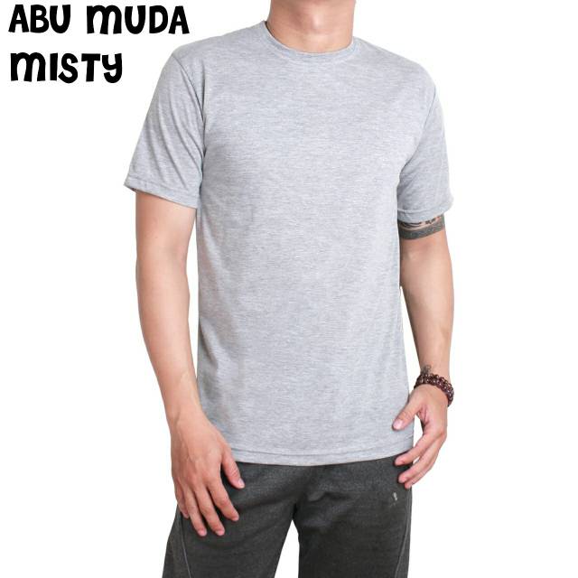 Kaos polos combed 30s misty / Kaos distro polos misty