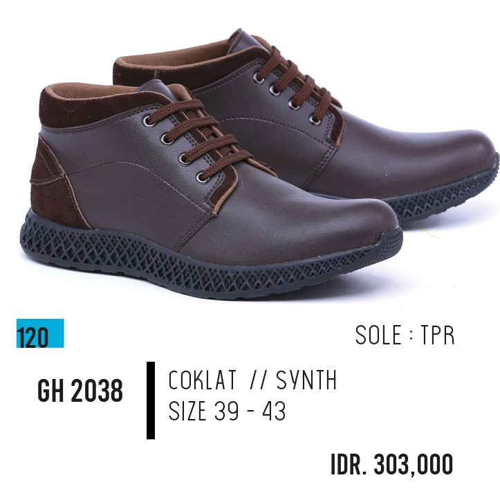 sepatu casual pria,sepatu boot casual,sepatu boots pria GH 2038