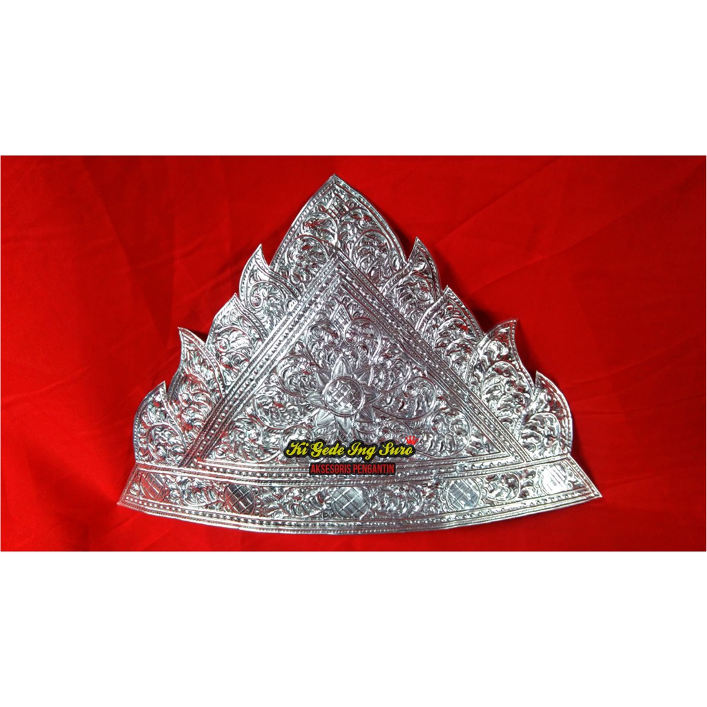 Tanjak Plat Silver/ Mahkota Pengantin Palembang/ Tari Jambi Lampung Melayu Bengkulu Jawa Bali Aceh