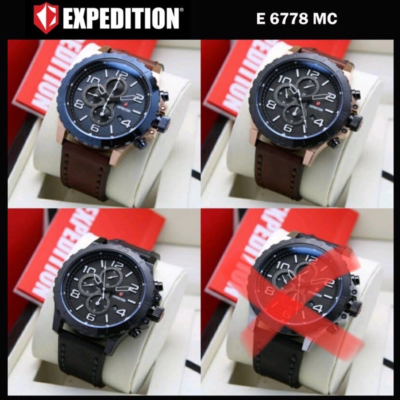 JAM TANGAN EXPEDITION E6778 PRIA / E 6778 LEATHER / 6778 ORI