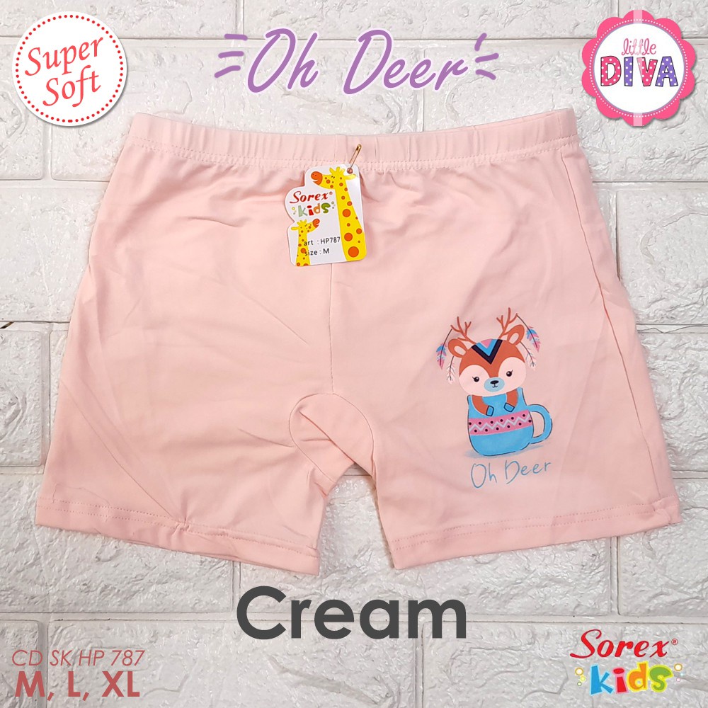 CD Boxer Anak Cewek SOREX KIDS MA 552 Celana Dalam  3 in 1 Girl underwear sz M, L, XL