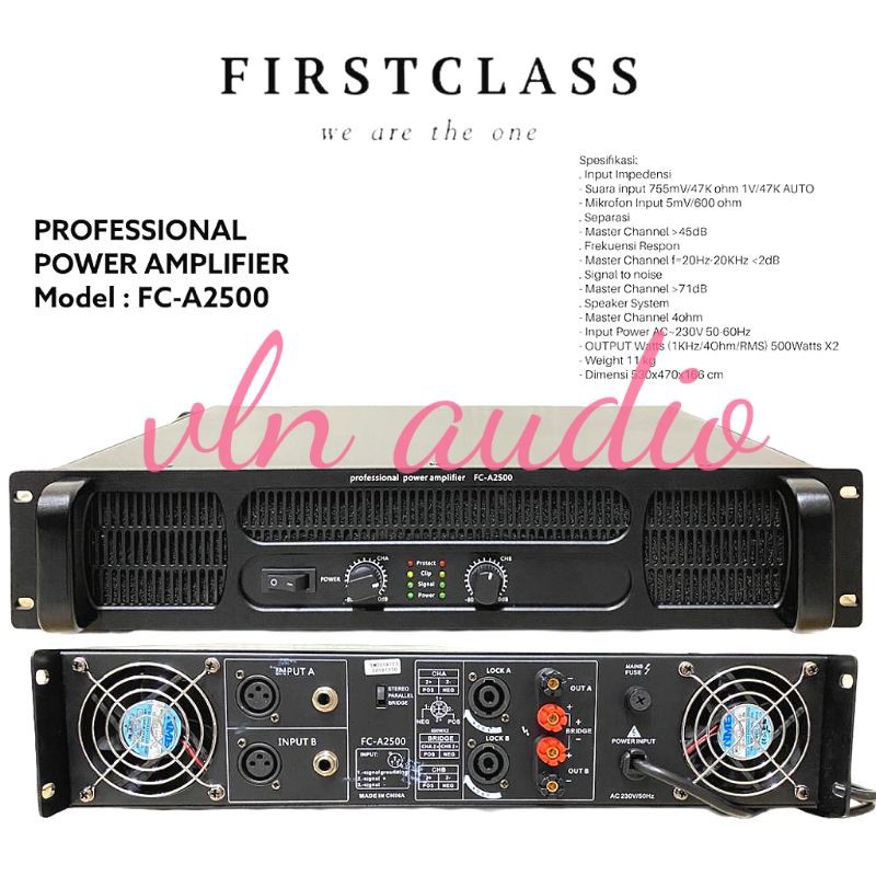power audio FIRSTCLASS FC A2500 FC A 2500 ORIGINAL