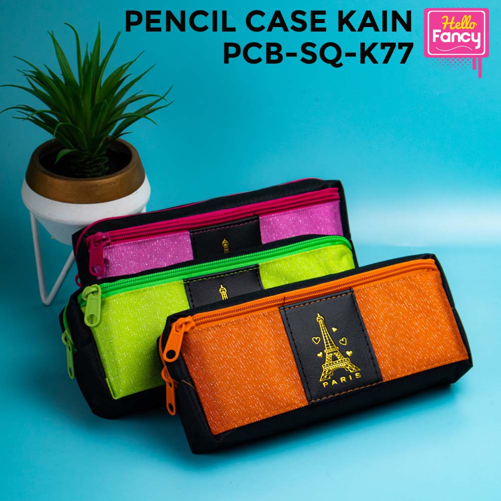 

Kotak Pensil Kain Eiffel Tempat Pensil / Tepak Pencil Case / Kotak Pensil Lucu PCB-SQ-K77