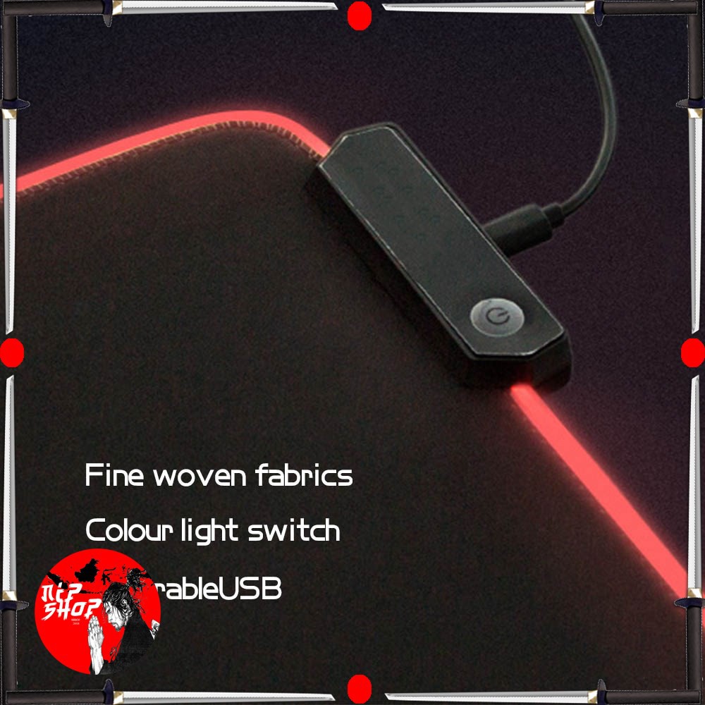 MONTIAN Gaming Mouse Pad Glowing RGB LED High Precision 300 x 780 x 4 mm - GMS-WT5 - Black
