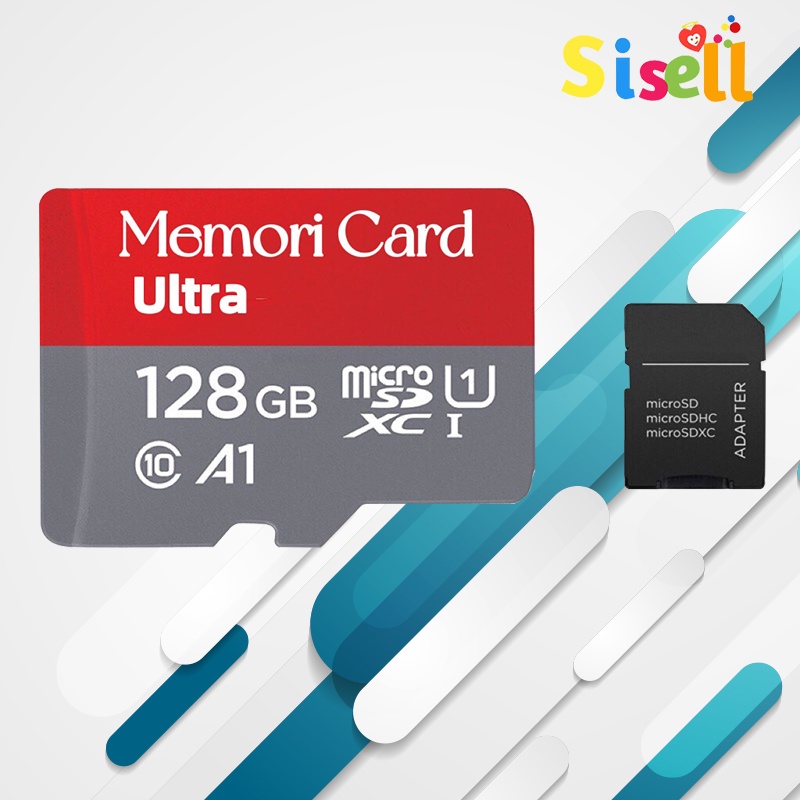 Memory Card 128/64/32/16GB CLASS 10 to 100Mbps MicroSD Kartu Memori card Free AdapteR