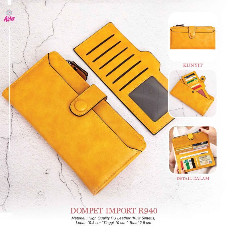 dompet wanita yellow korean