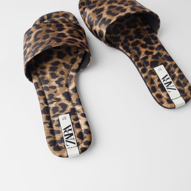 ZR Leopard Flat Sandals