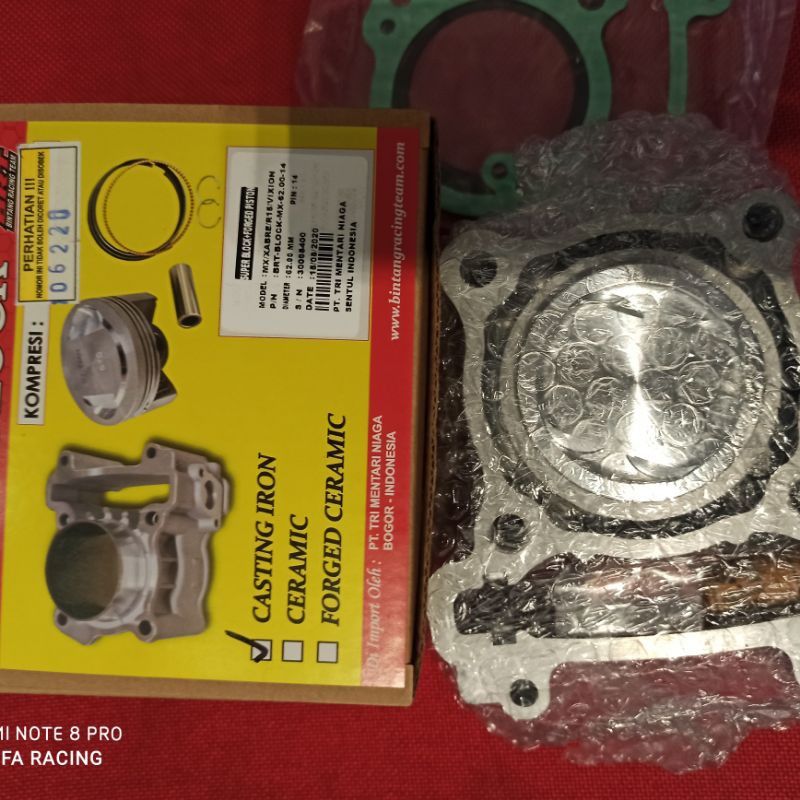 BLOK PISTON 62.00 cast airon BRT ( JUPITER MX & VIXION )