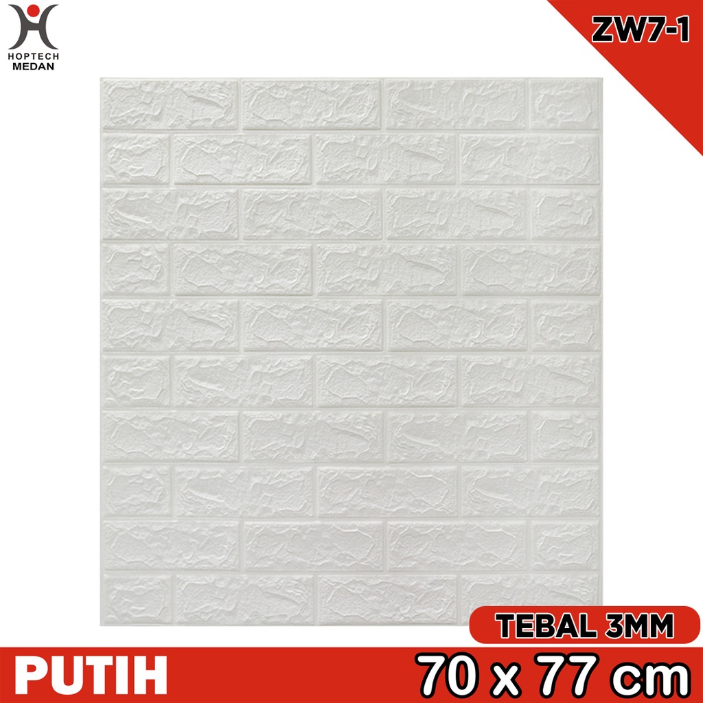 Wallpaper 3D Foam | Room Decoration Wallpaper | 3D Foam Bata-W71 PROMO PUTIH 3mm