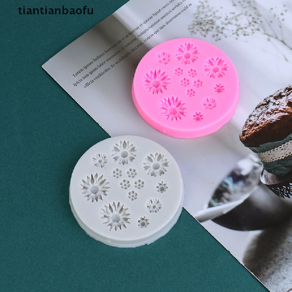 [tiantianbaofu] Daisy Silicone Molds Flower Silicone Cake Mold Wedding Cake Tool Cake Decor Boutique