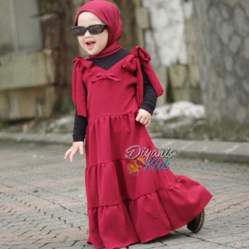 FARESYA - Overal dress anak / Dress muslim anak usia 2-6 tahun