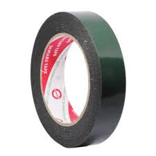 Double Tape Hijau Lebar 1CM 2CM Busa Hitam 5 Meter