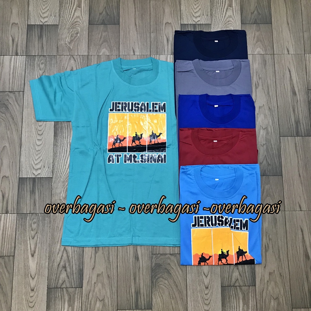 KAOS MURAH EKSPORT MOTIF JERUSALEM YERUSALEM / TSHIRT KAOS MURAH