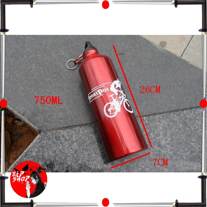 Botol Minum Olahraga Aluminium 750ml Dengan Karabiner