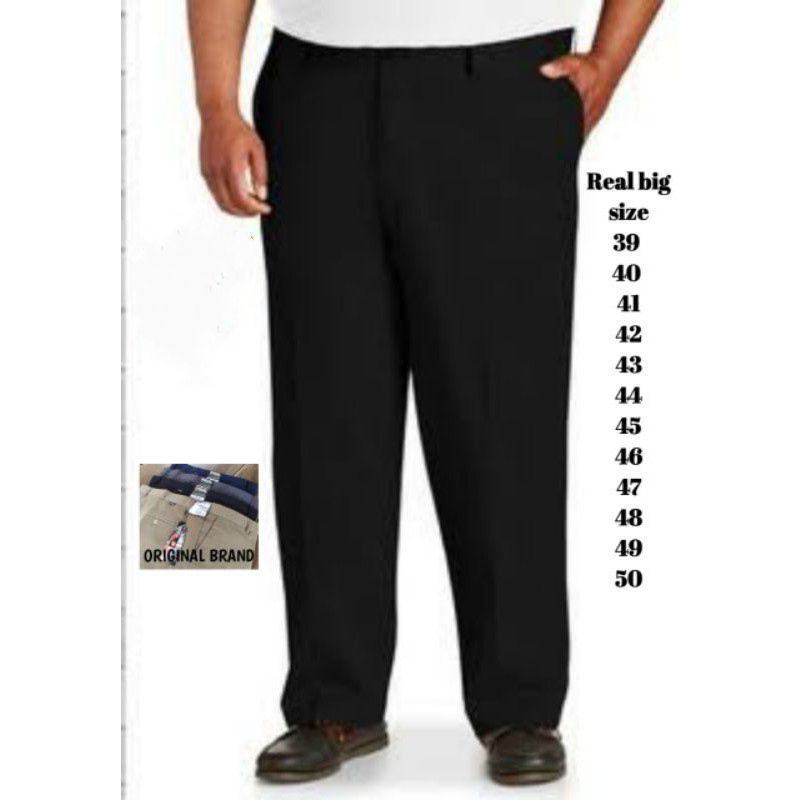 trending!! celana chinos panjang reguler pria kantor surfing formal jumbo strech bahan katun melar