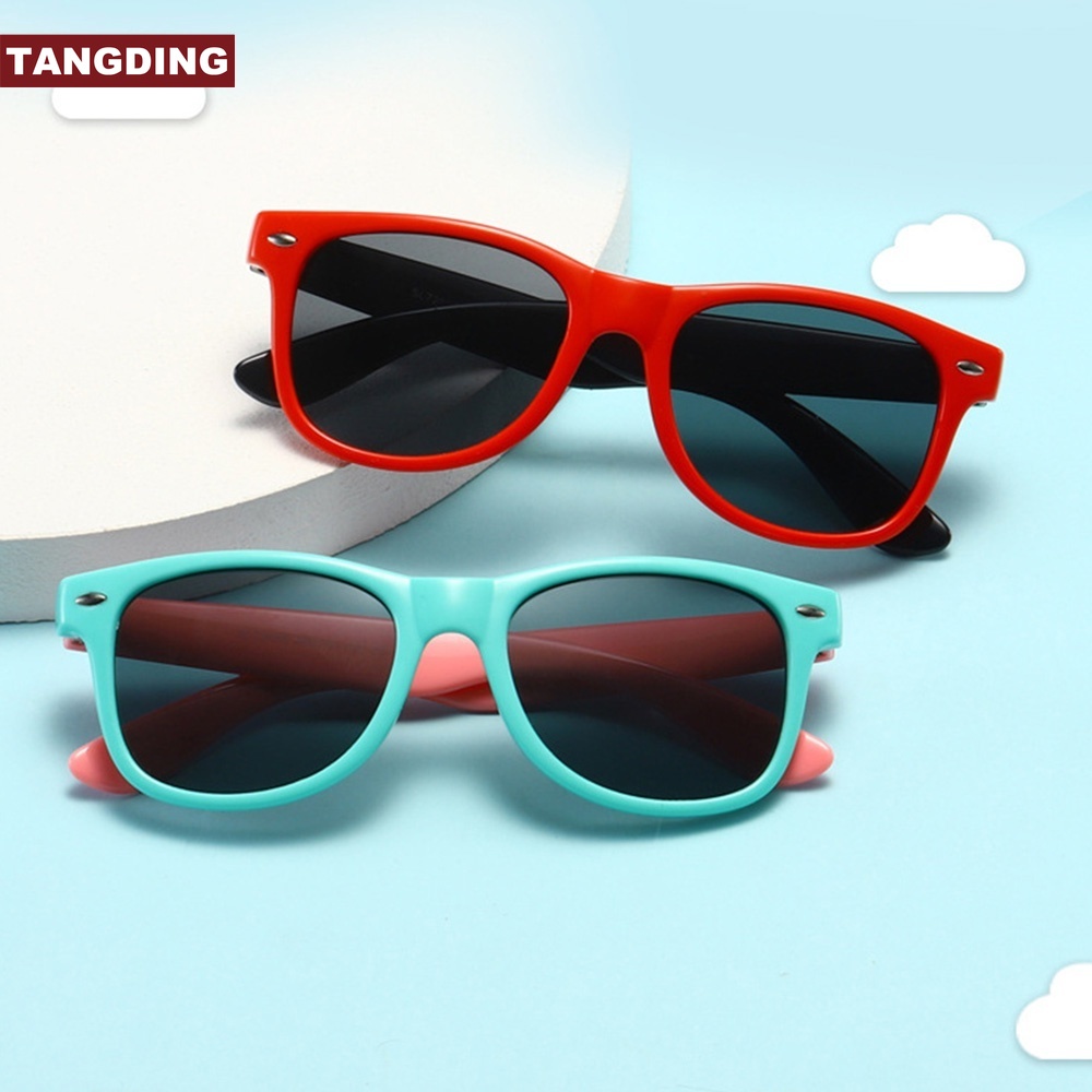 【COD Tangding】Kids Sunglasses New Polarized Sunglasses Mitting Sunglasses Kids Classic Silicone Sunglasses TPEE Glasses