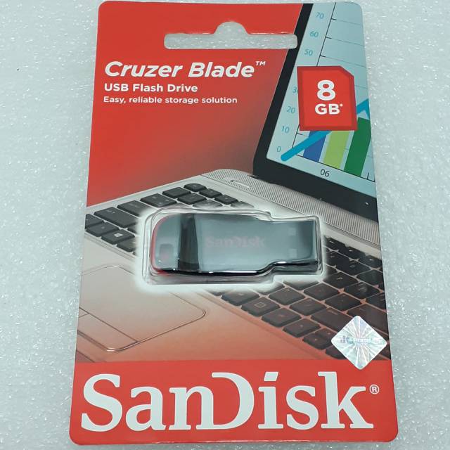 Flashdisk SanDisk 8 GB Cruzer Blade l sandisk 8GB l Flash Disk 8GB l USB Flash Drive Garansi 5 tahun