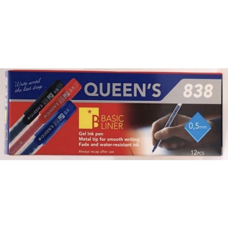

Pulpen Gel Faster Queens 838 0.5mm / ballpoint Faster CX 838 12pcs