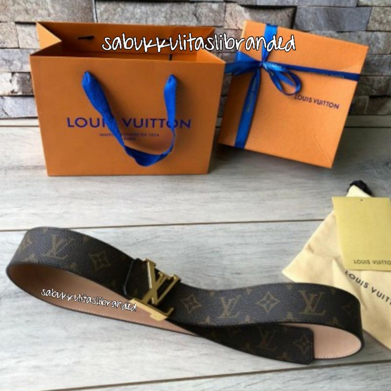 gesper ikat pinggang lv pria dan wanita import original mirror