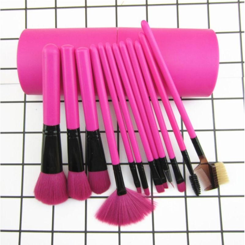 Medan Termurah Best seller Brush Set isi 12pcs Tabung Kuas Makeup Rias