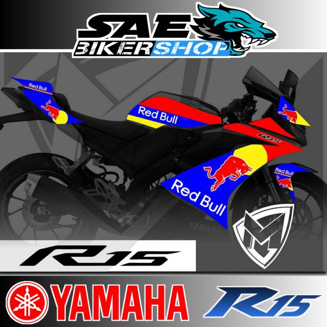 STRIPING STICKER STIKER R15 V3 REDBULL RACING 1
