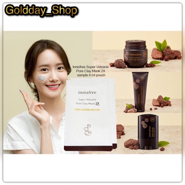 Innisfree Super Jeju Volcanic Pore Clay Mask 2x Pouch 3ml