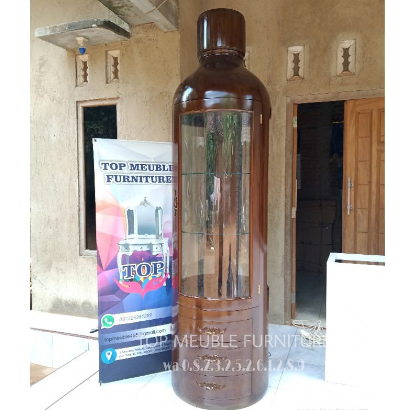 Lemari pajangan botol,lemari pajangan kaca
