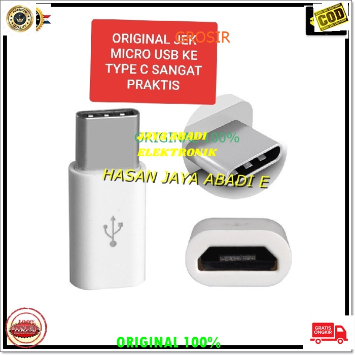 J71 ORIGINAL JACK MICRO USB KE TYPE C KONEKTOR JEK ADAPTER CAS CASAN EXTENSION SAMBUNGAN J71  connector charger micro usb ke type c tipe c jek jack konektor adapter converter cas casan andoit otg extension konverter hp handphone splitter universal sambung