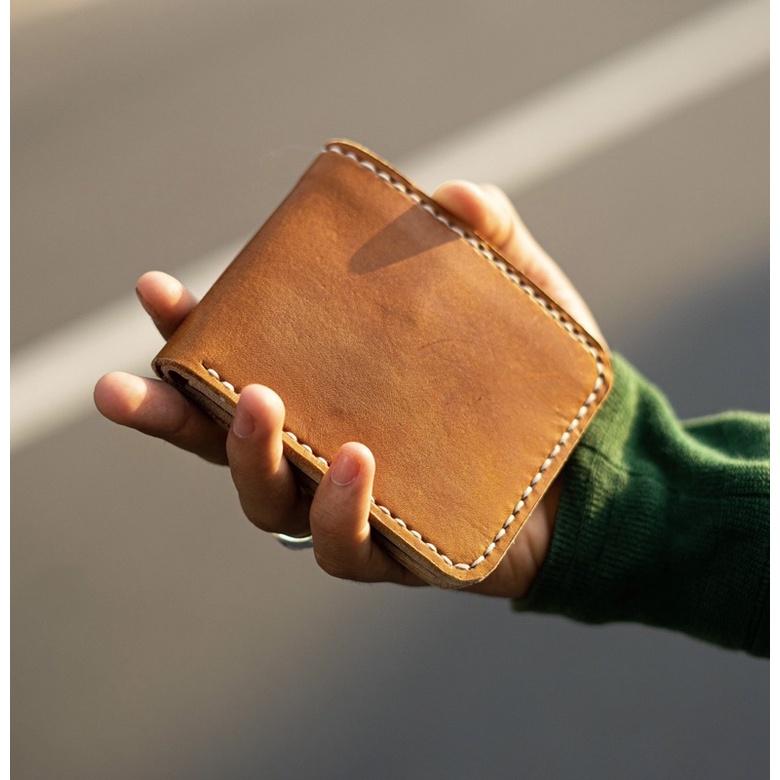 Dompet Kulit / Dompet Kulit Asli / Dompet Kulit Handmade / Nabati Bifold Havana Wallet - Handmade
